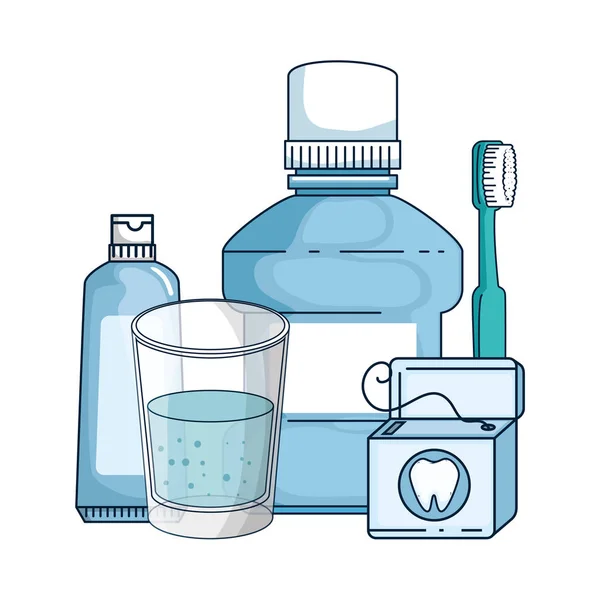 Ikonen der Zahnhygiene — Stockvektor