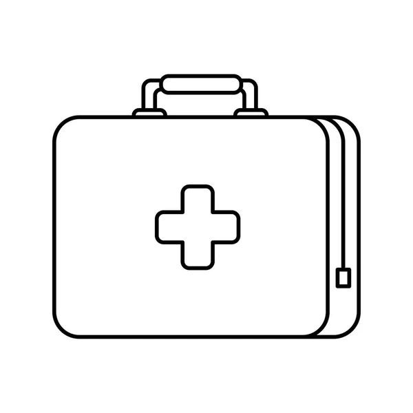 Medical kit isolated icon — Stock Vector