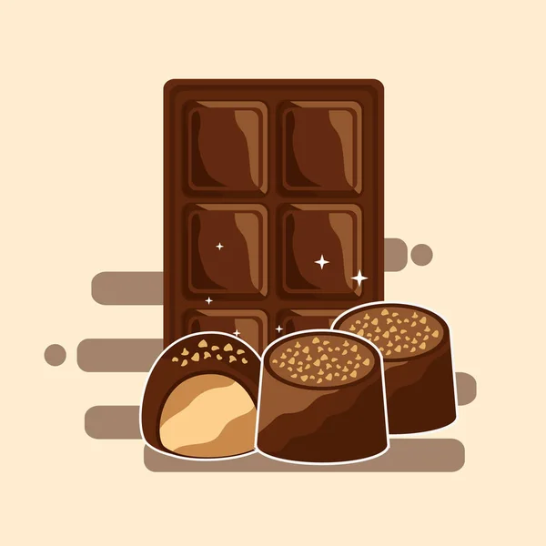 Chocolate tarjeta de cacao — Vector de stock