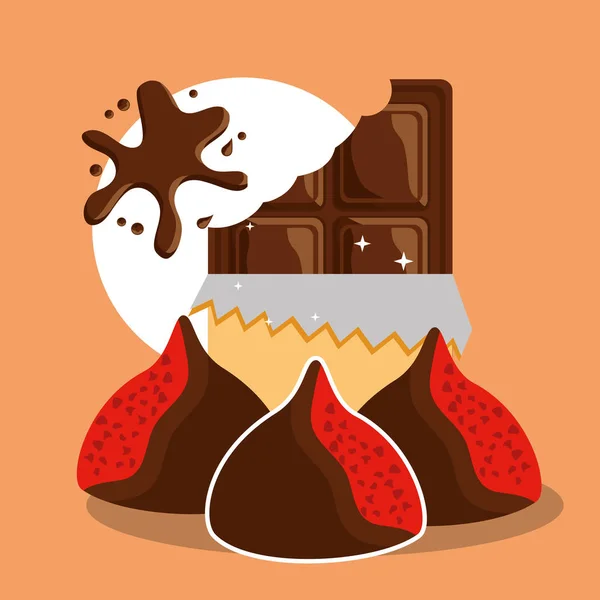 Шоколадная карточка — стоковый вектор
