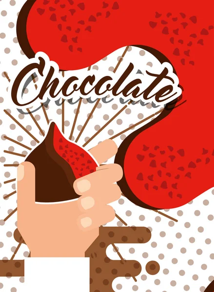 Gente chocolate caramelo — Vector de stock