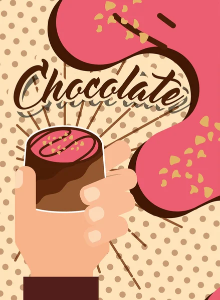 Gente chocolate caramelo — Vector de stock