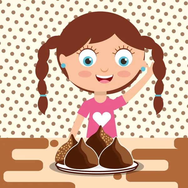 Люди шоколадні цукерки — стоковий вектор