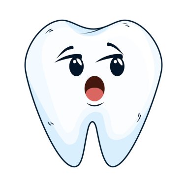 Komik diş kawaii karakter
