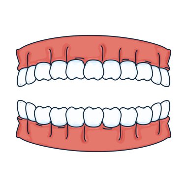 insan dişleri izole simgesi