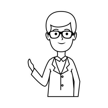 Genç diş hekimi avatar karakter