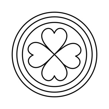 yonca simge vektör çizim tasarım ile para