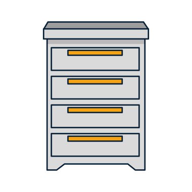 çekmece ahşap izole simgesi