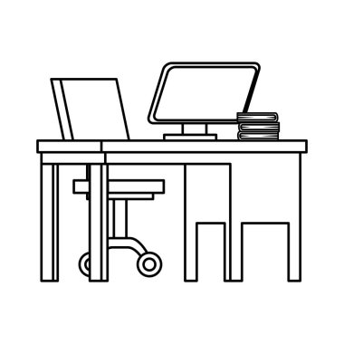 ofis çalışma masası ve Masaüstü sahne ile