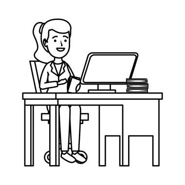 ofiste genç diş hekimi dişi