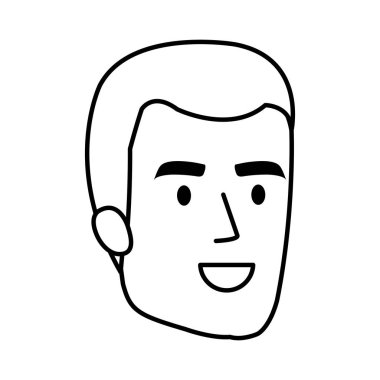 genç adam baş avatar karakter