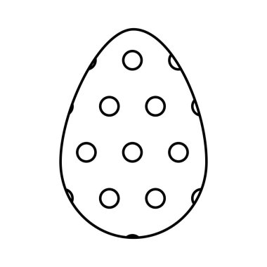 noktalı Mutlu Paskalya simge boyalı yumurta