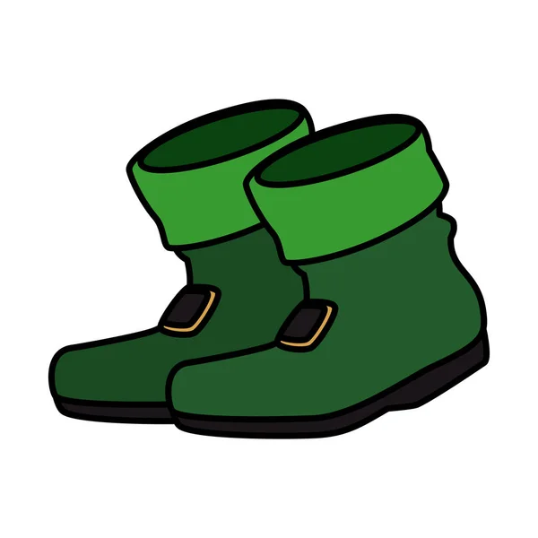 Leprechaun boots saint patrick day — Stock Vector