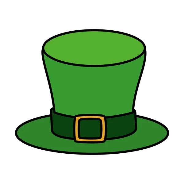 Saint patrick card with hat leprechaun — Stock Vector