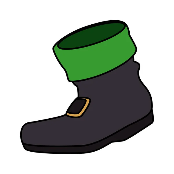 Leprechaun boot saint patrick day — Stock Vector