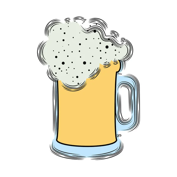 Tarro de cerveza aislado icono — Archivo Imágenes Vectoriales