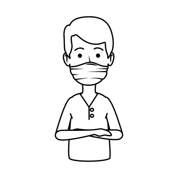 Jovem dentista boca cobrir avatar personagem — Vetor de Stock