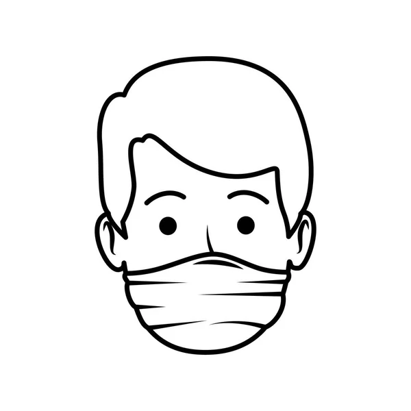 Jeune dentiste bouche couverture avatar personnage — Image vectorielle