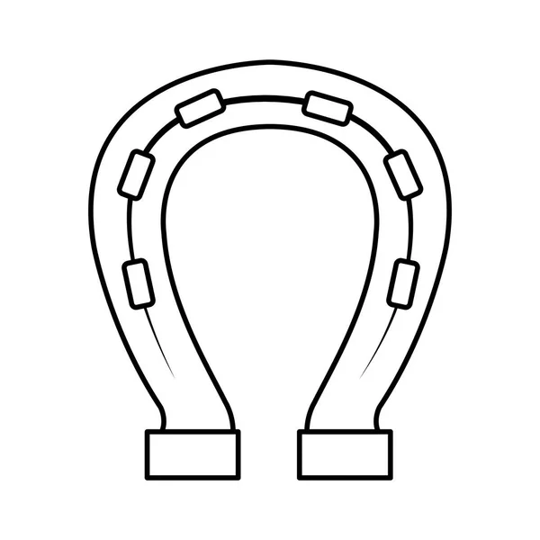 Підкова щаслива ізольована ікона — стоковий вектор