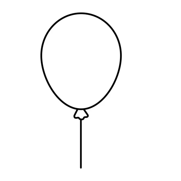 Ballon helium zwevende pictogram — Stockvector