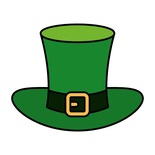 Saint patrick card with hat leprechaun — Stock Vector