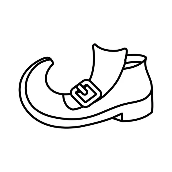 Leprechaun bota santo patrick día — Vector de stock