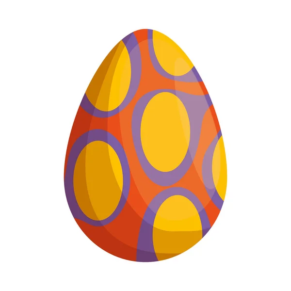 Huevo pintado feliz Pascua icono — Vector de stock