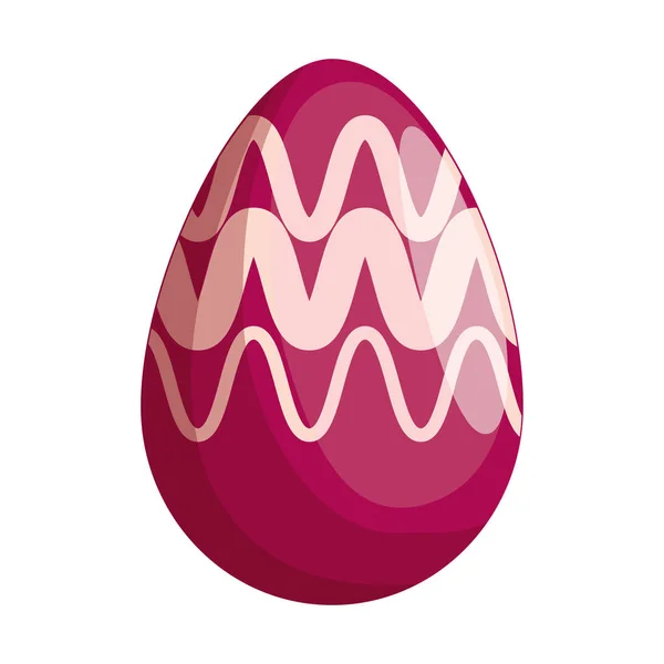 Ägg målade Glad påsk med geometriska figurer — Stock vektor