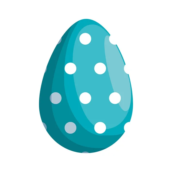 Huevo pintado con puntos feliz icono de Pascua — Vector de stock