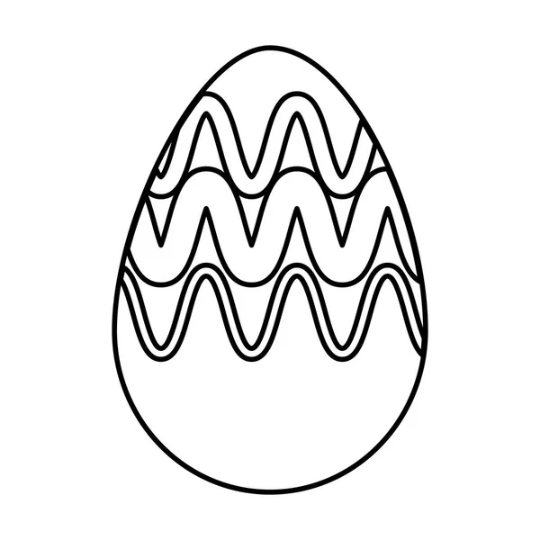 幾何学的図形と幸せなイースターを描いた卵 — ストックベクタ