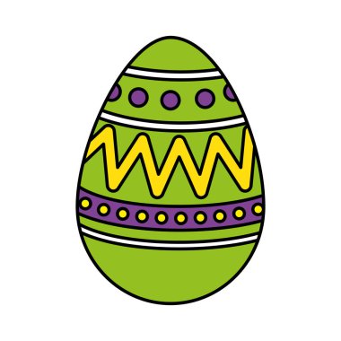 Mutlu Paskalya geometrik figürler ile boyalı yumurta