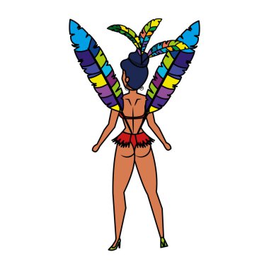 güzel Brezilyalı garota karakter