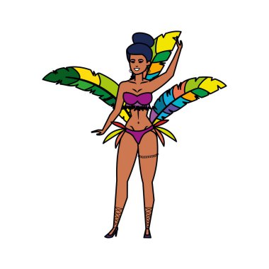 güzel Brezilyalı garota karakter