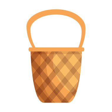 şirin sepet saman simge vektör çizim tasarım