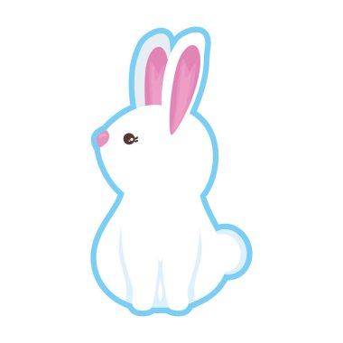sevimli tavşan karakter simgesi