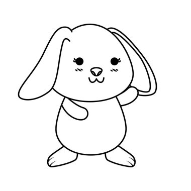 sevimli tavşan karakter simgesi