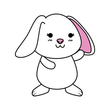 sevimli tavşan karakter simgesi