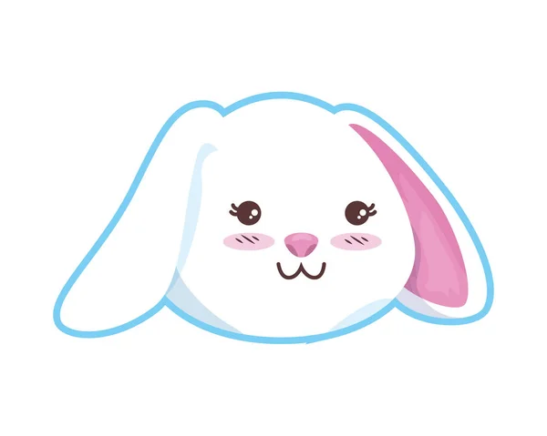 Personnage de tête de lapin mignon — Image vectorielle