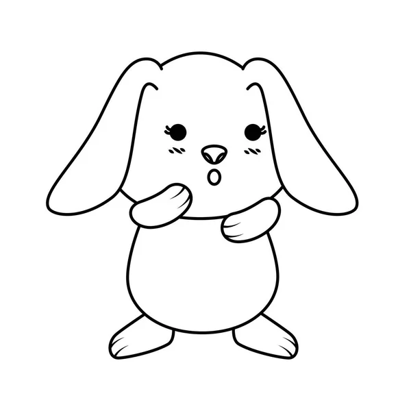 Icône de personnage de lapin mignon — Image vectorielle