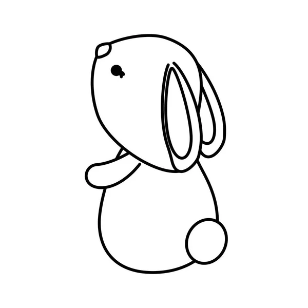 Söt kanin karaktär ikon — Stock vektor