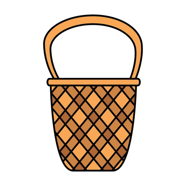 Lindo icono de paja cesta — Vector de stock