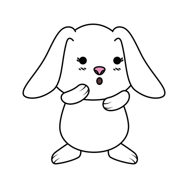 Cute rabbit character icon — Stock Vector