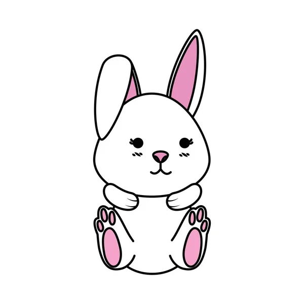 Cute rabbit character icon — Stock Vector