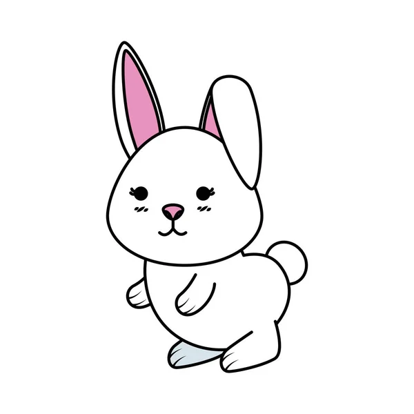 Niedlich Kaninchen Charakter Symbol Vektor Illustration Design — Stockvektor