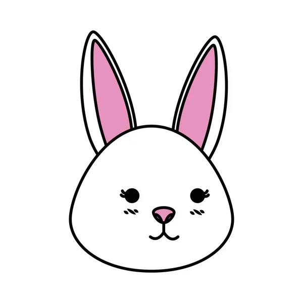 Schattig konijn hoofd karakter — Stockvector