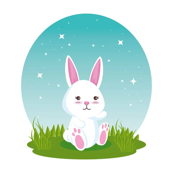 Alan karakter sevimli tavşan — Stok Vektör
