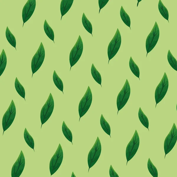 Ecologie leafs planten patroon — Stockvector