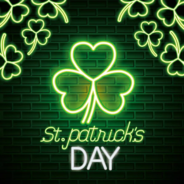 St patricks day neon — Stock vektor