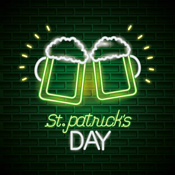 St patricks day neon — Stock vektor