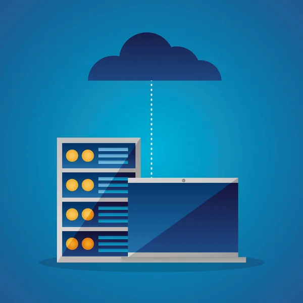 Concepto de computación en nube — Vector de stock